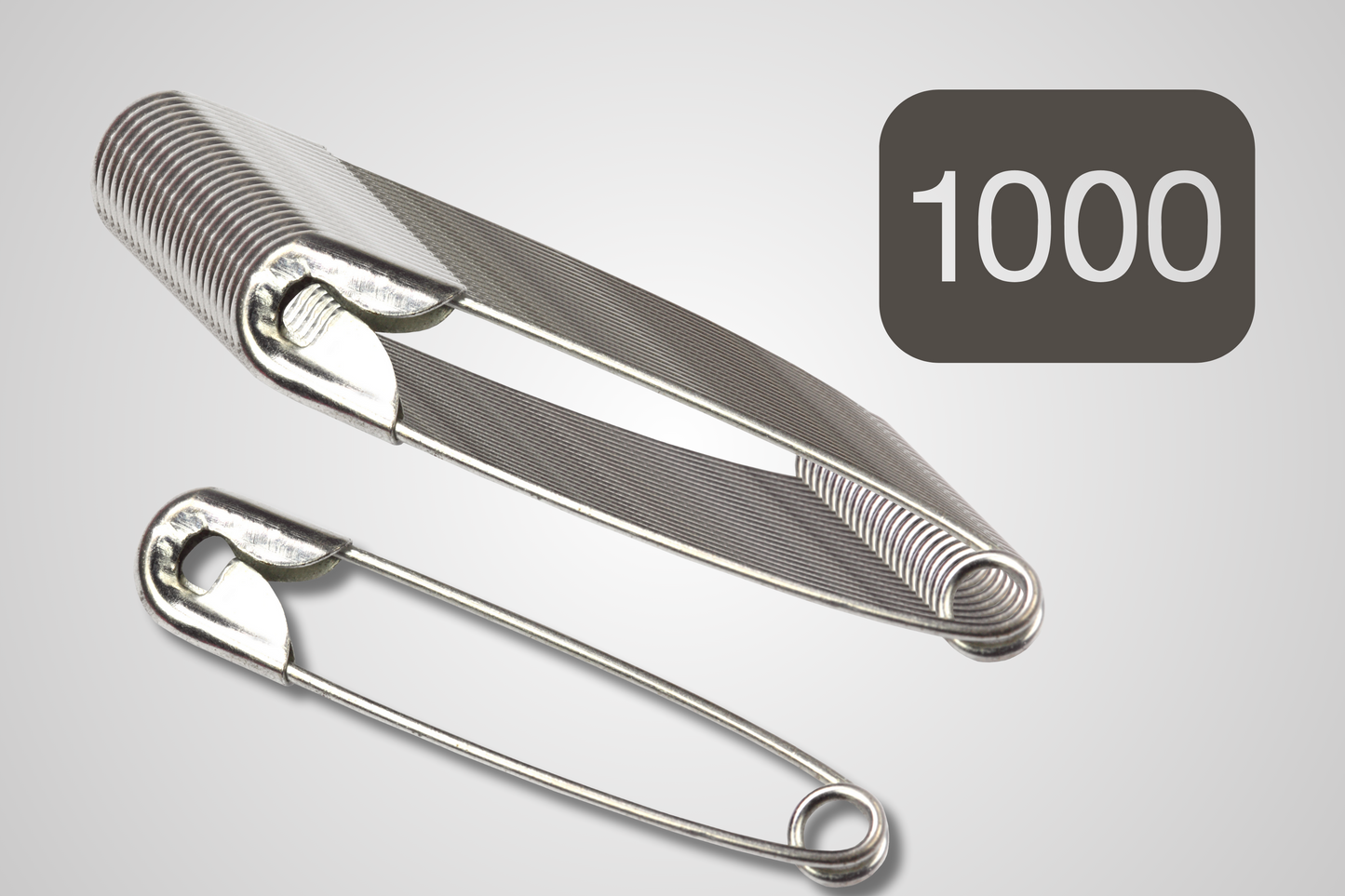 A photo of 1000 Safety Pins for Bib Numbers from JM Band®. Purchase Accessories in running events here.