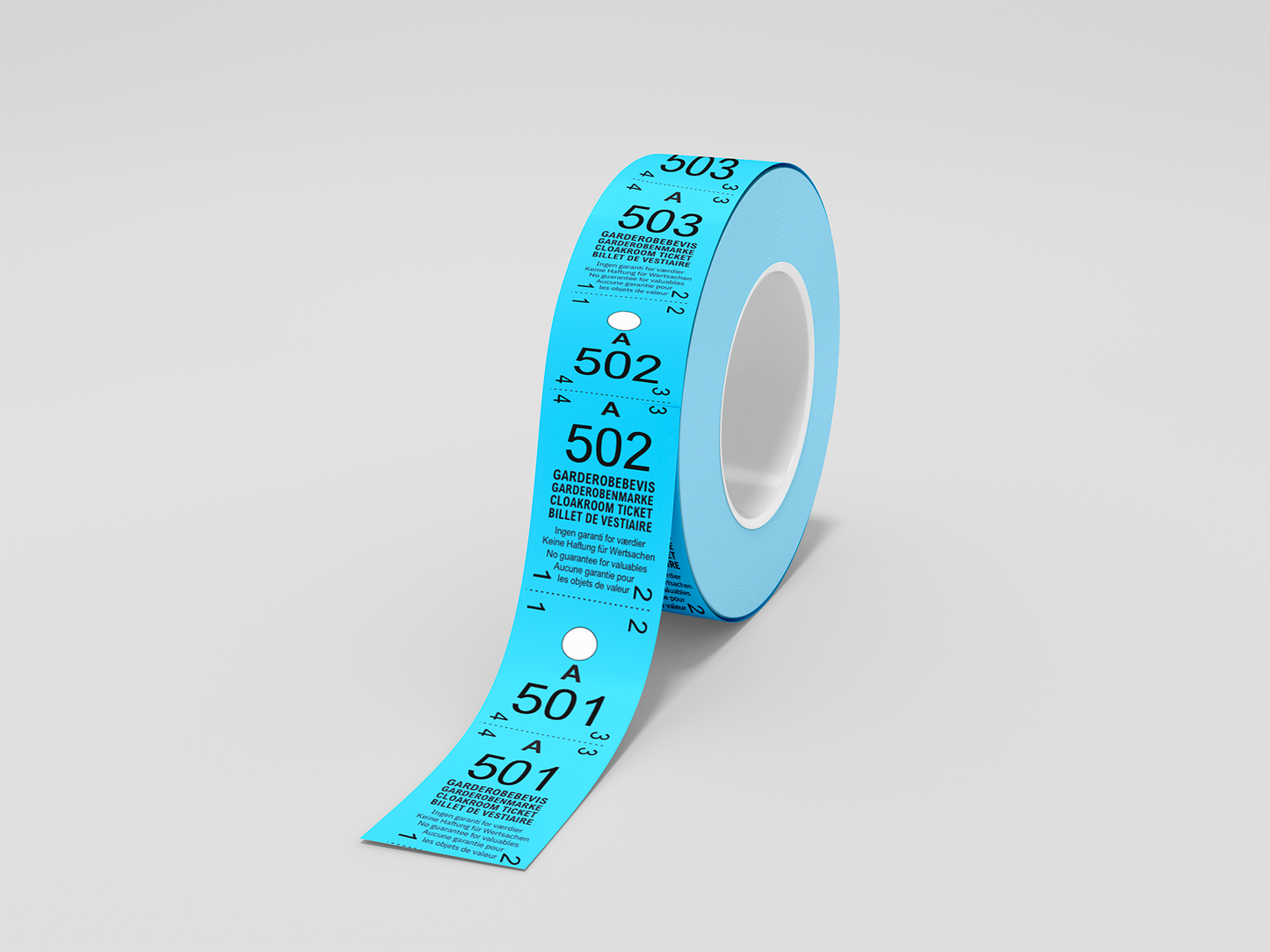 A photo of Cloakroom Tickets 2-Parts (500 pcs) from JM Band®. Purchase tickets in blue here.