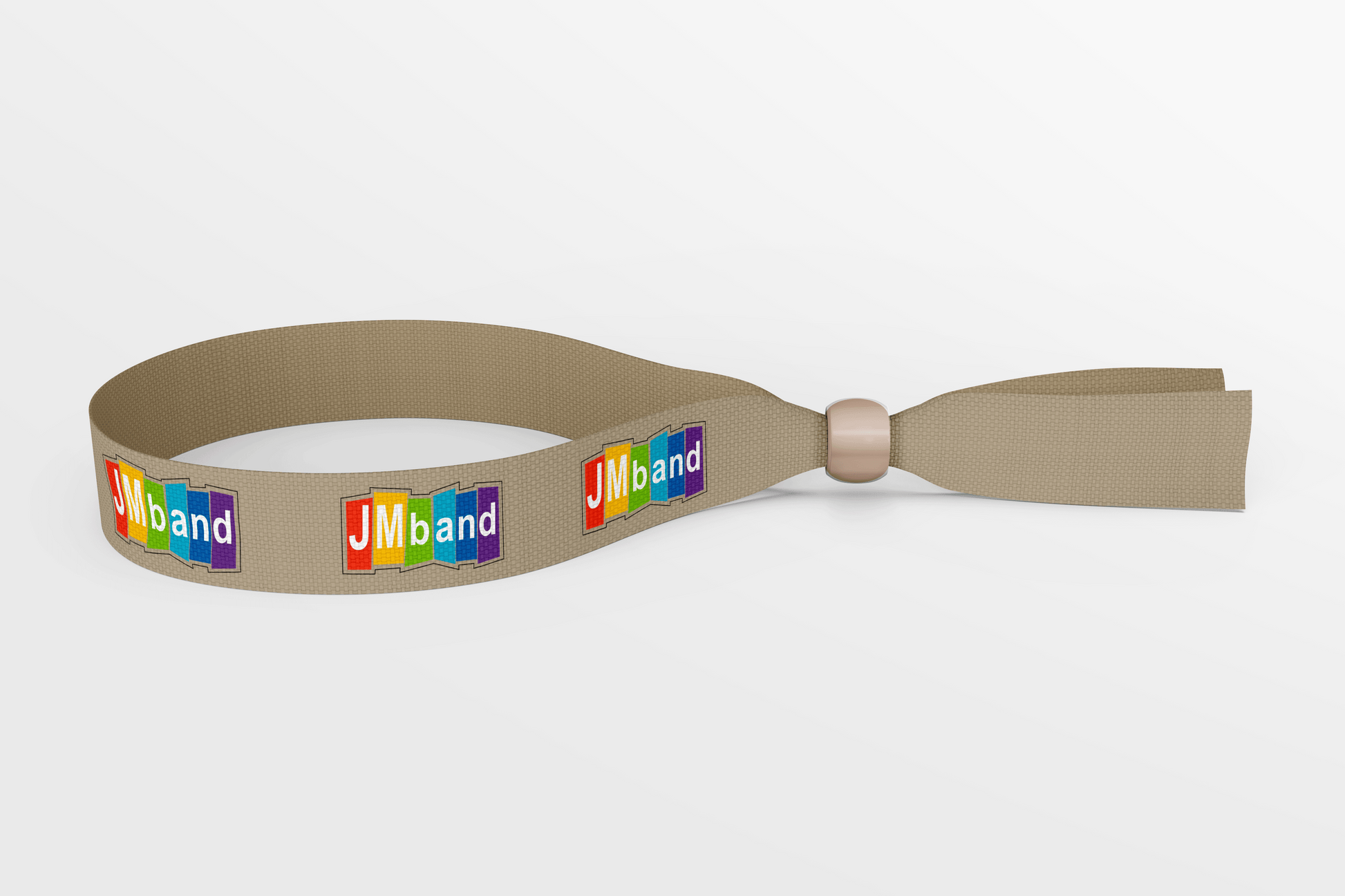 Hemp Fabric Wristbands with 1 Colour Print Fabric Wristbands JM Band®
