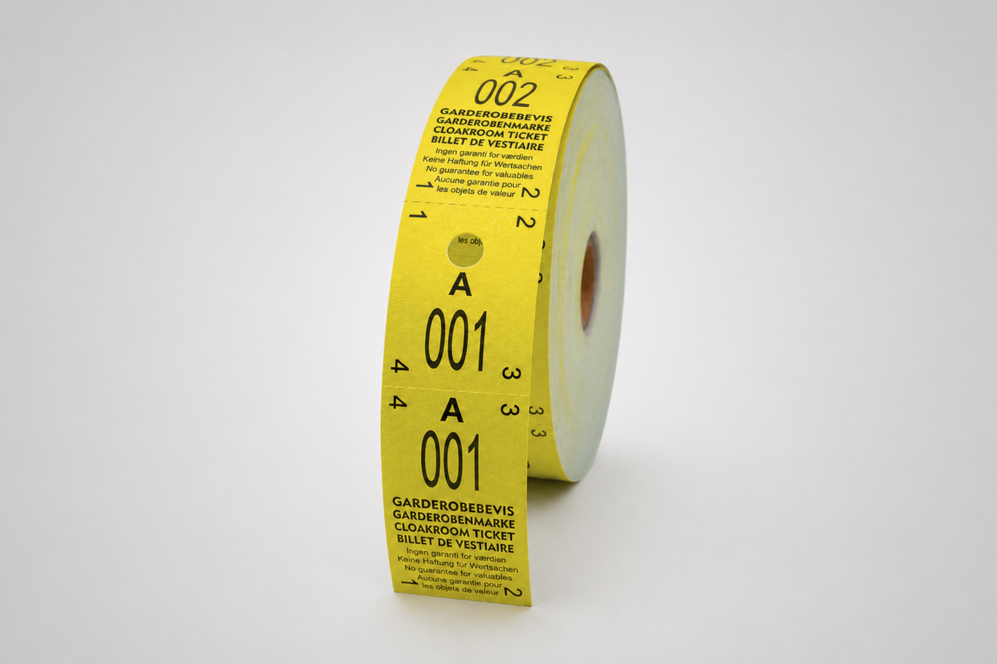 Outlet Offer - Cloakroom Numbers Two-Parts Tickets JM Band®