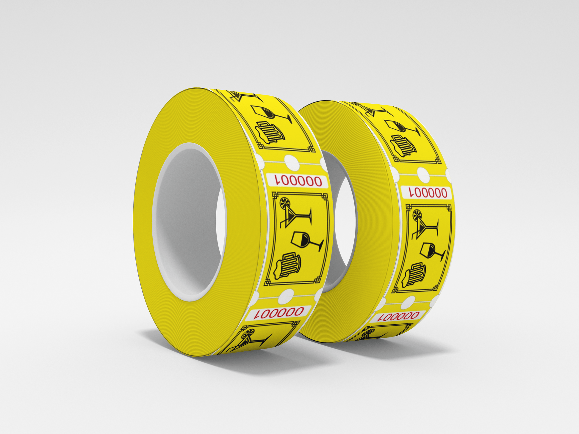 Drink Tickets Roll 1000 X 1 Tickets JM Band® 1 Drinks Roll - Yellow