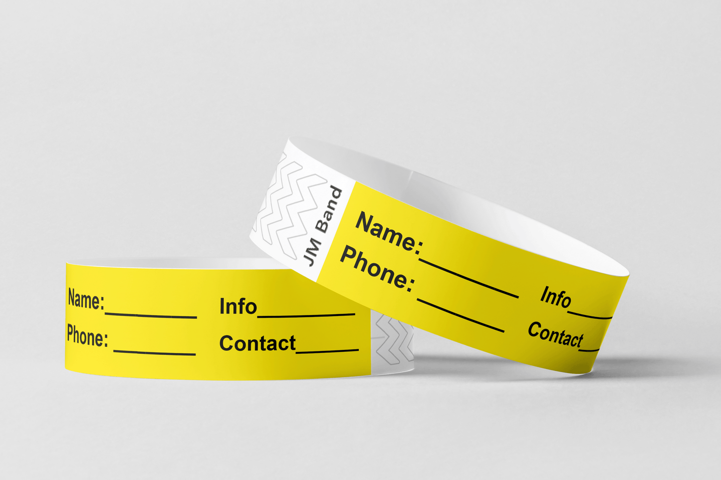 ID Paper Wristbands Paper wristbands JM Band EU 10 Yellow