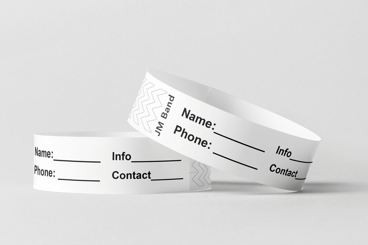 ID Paper Wristbands Paper wristbands JM Band EU 10 White