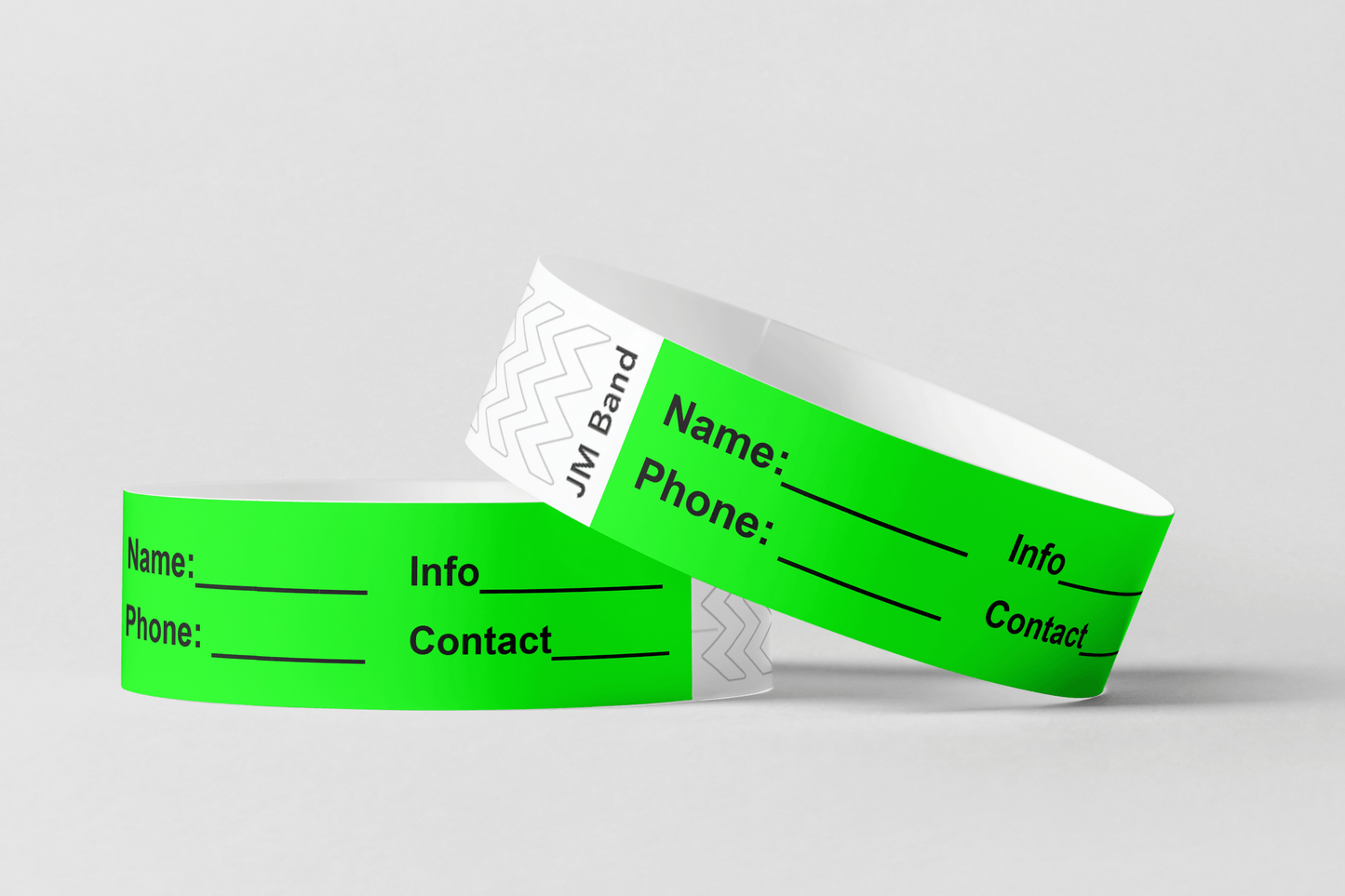 ID Paper Wristbands Paper wristbands JM Band EU 10 Green