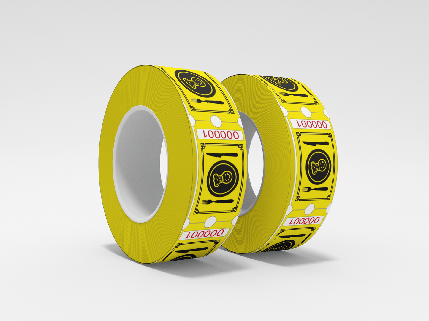 Food Tickets Roll 1000 X 1 Tickets JM Band EU 1 Food Roll - Yellow