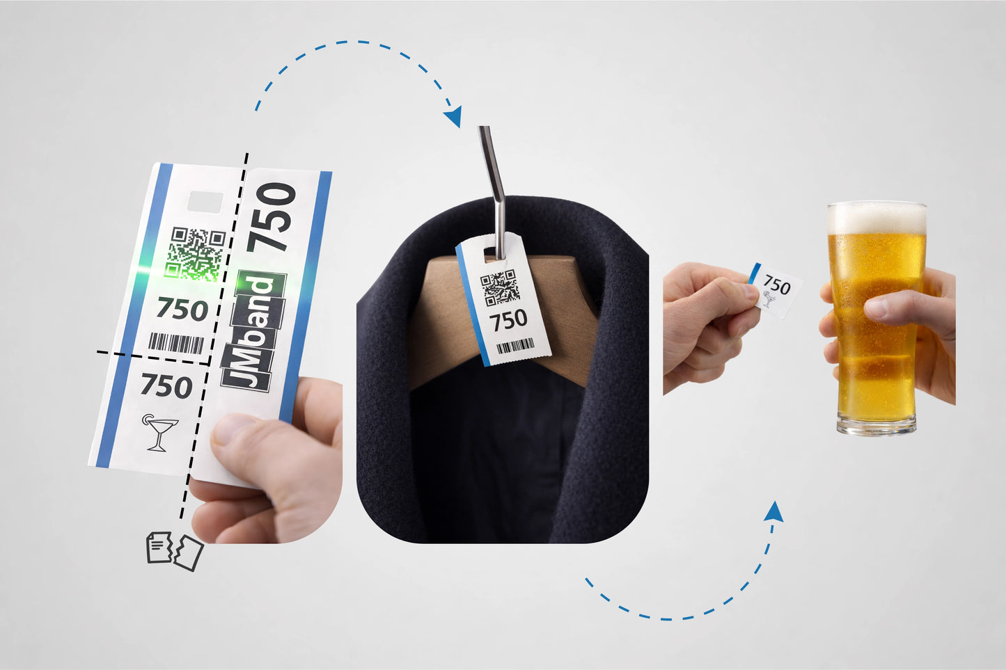 3-dielne termálne lístky do šatne na rolke