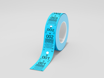 A photo of Cloakroom Tickets 2-Parts (500 pcs) from JM Band®. Purchase tickets in blue here.