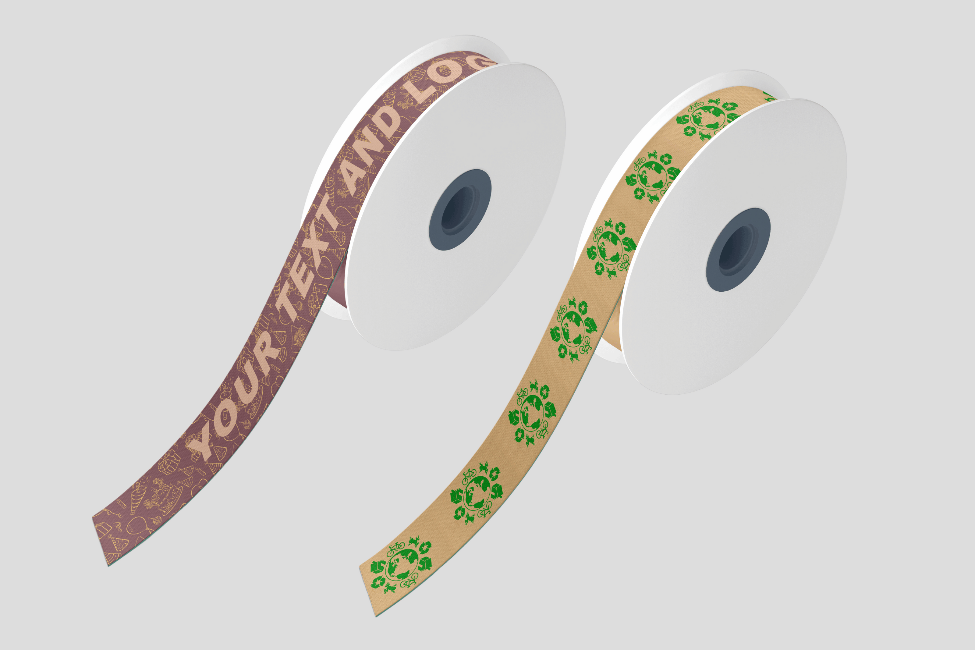 ECO PET Fabric Gift Ribbon with Colour Print Ribbon JM Band UK