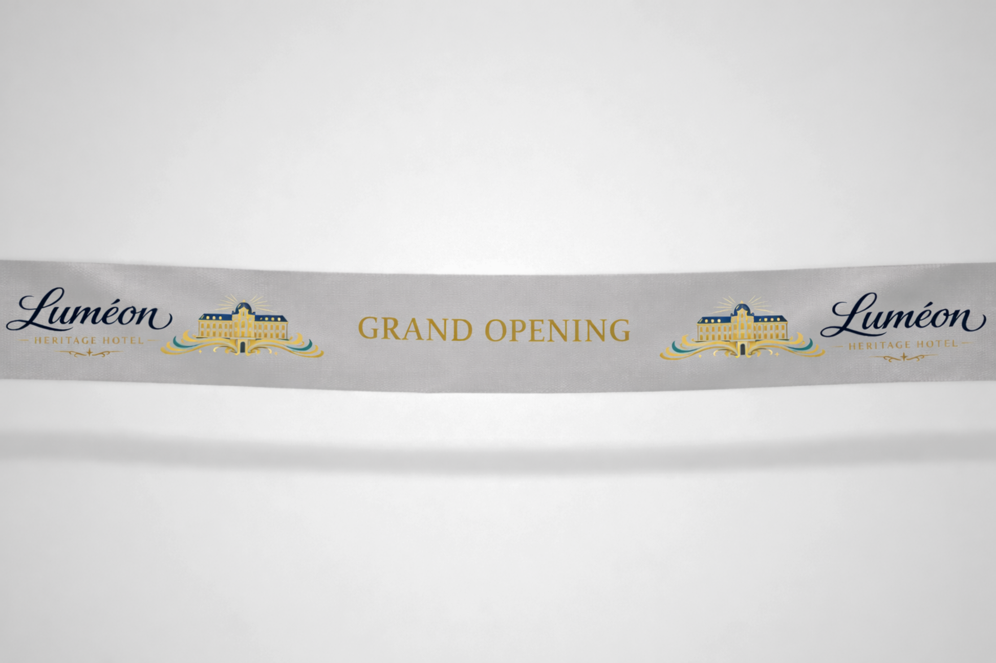 Sivá inauguračná stuha s farebnou potlačou od JM Band®.
