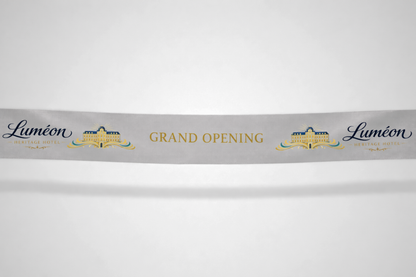 Sivá inauguračná stuha s farebnou potlačou od JM Band®.