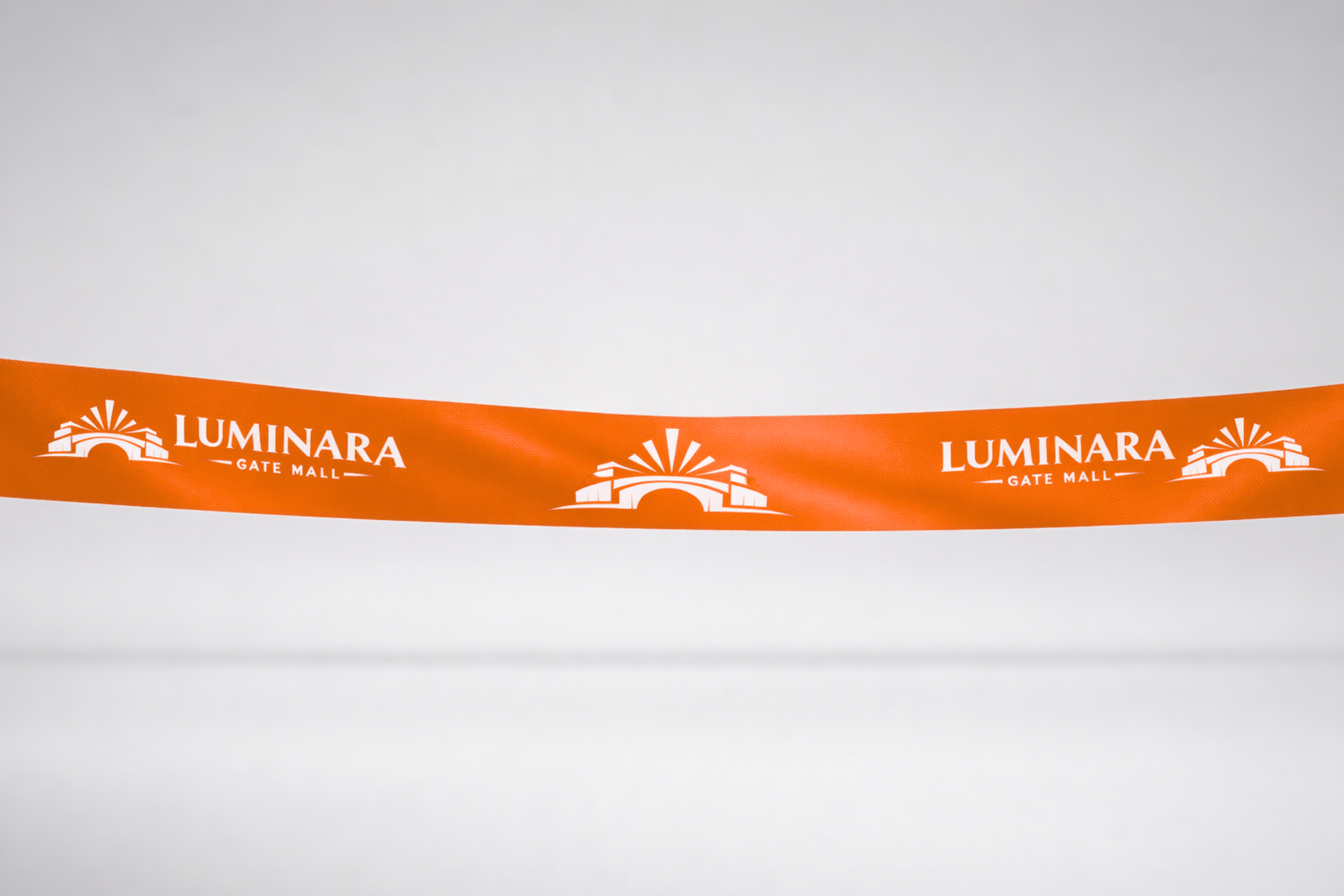 Oranžová ECO saténová inauguračná stuha s vlastnou potlačou od JM Band®.