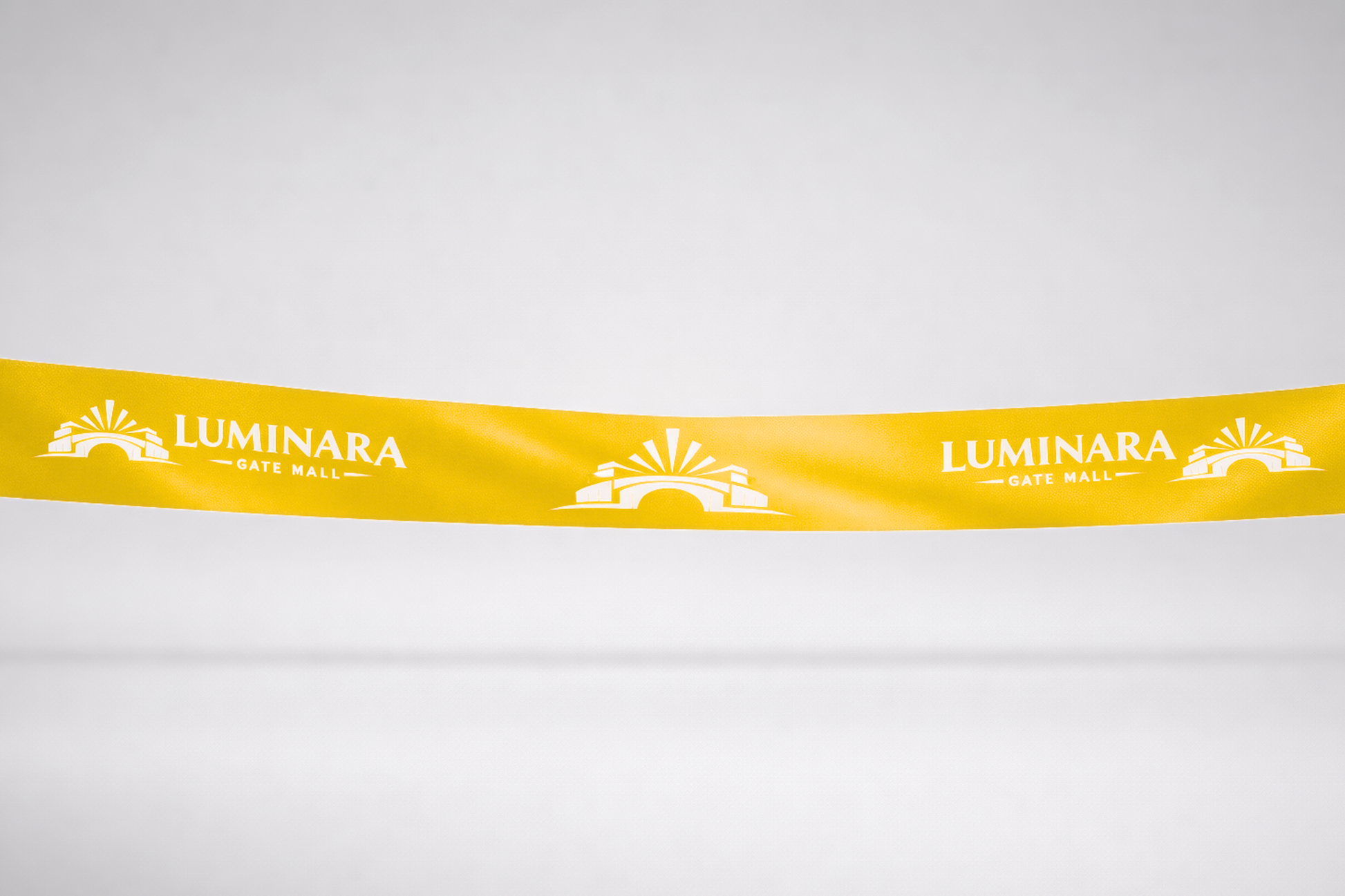 Žltá ECO saténová inauguračná stuha s potlačou od JM Band®.