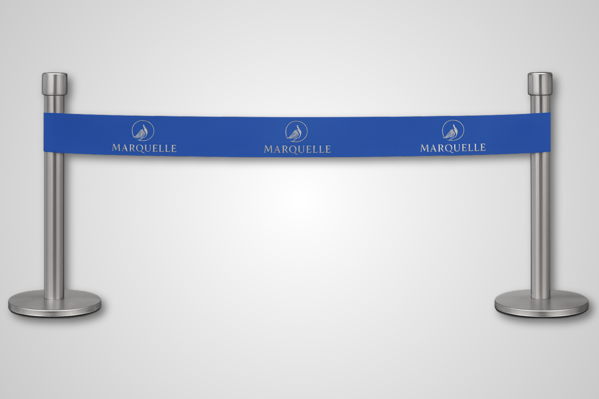 Fotografia inauguračnej stuhy s potlačou - Informujte sa u JM Band®. Zakúpte si stuhu v modrej farbe tu.