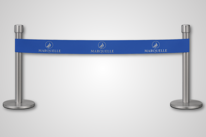 Fotografia inauguračnej stuhy s potlačou - Informujte sa u JM Band®. Zakúpte si stuhu v modrej farbe tu.