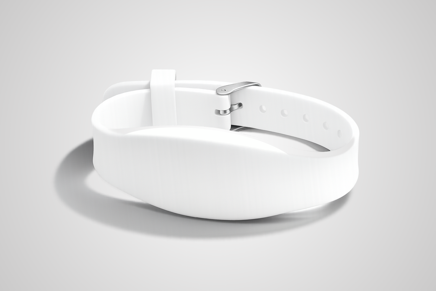Silikónový náramok s bielym štítkom a NFC modelom JM11 od JM Band®.