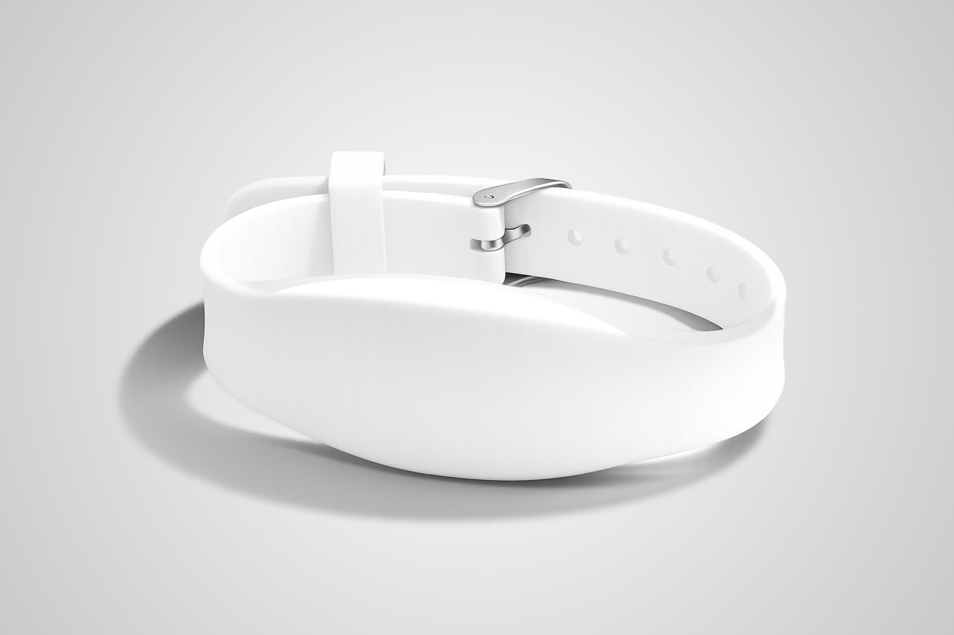 Silikónový náramok s bielym štítkom a NFC modelom JM11 od JM Band®.