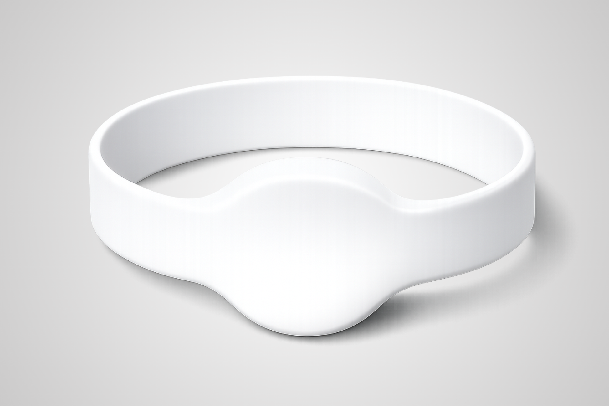 Biely silikónový NFC náramok JM02 whitelabel od JM Band®.