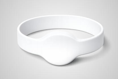 Biely silikónový NFC náramok JM02 whitelabel od JM Band®.