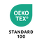 OEKO-TEX Standard 100 certification logo.