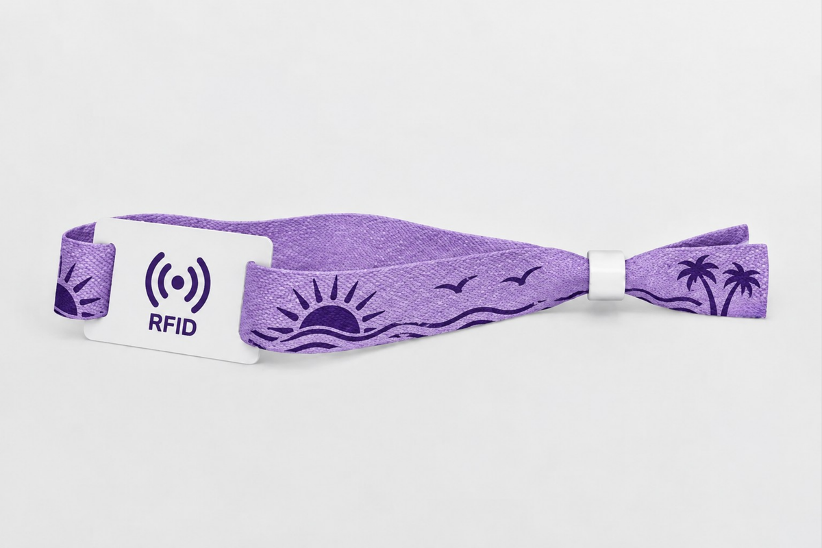RFID bambusové látkové náramky s potlačou