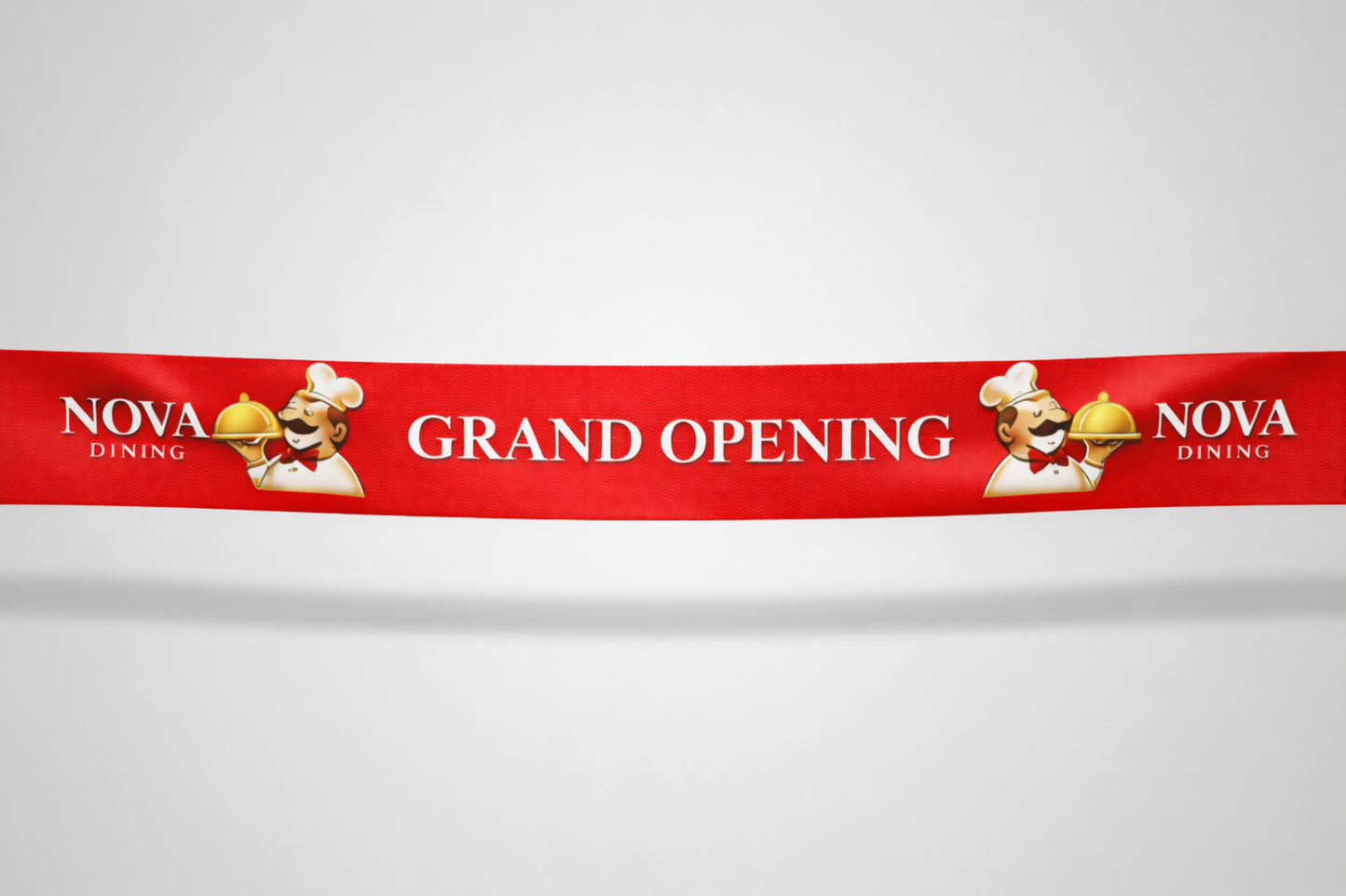 Červená inauguračná stuha s vlastnou farebnou potlačou od JM Band®.