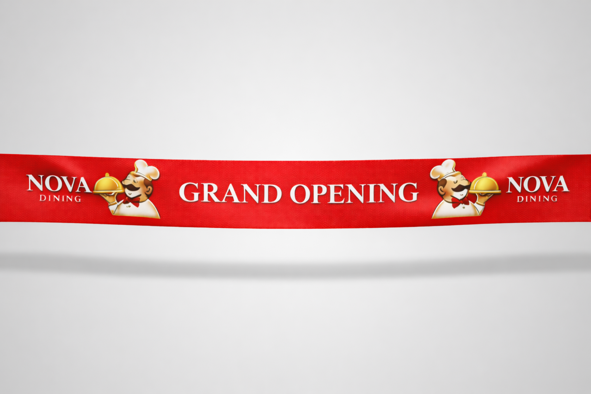 Červená inauguračná stuha s vlastnou farebnou potlačou od JM Band®.