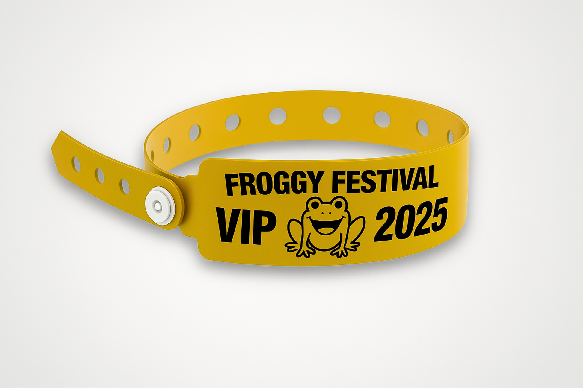 A photo of W-Vinyl Wristbands with print from JM Band®. Purchase Vinyl Wristbands in Green here.