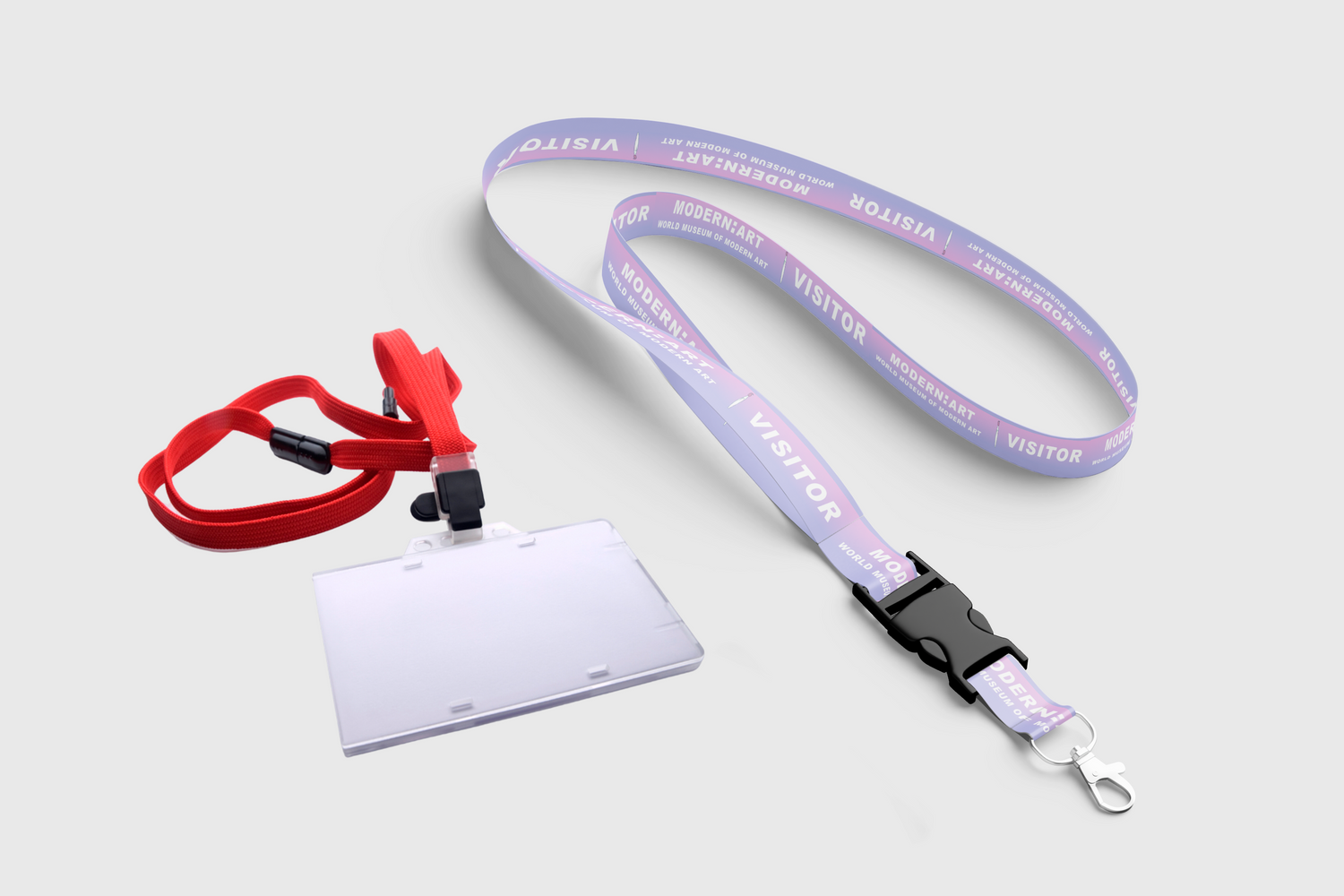 Modern art lanyards pink