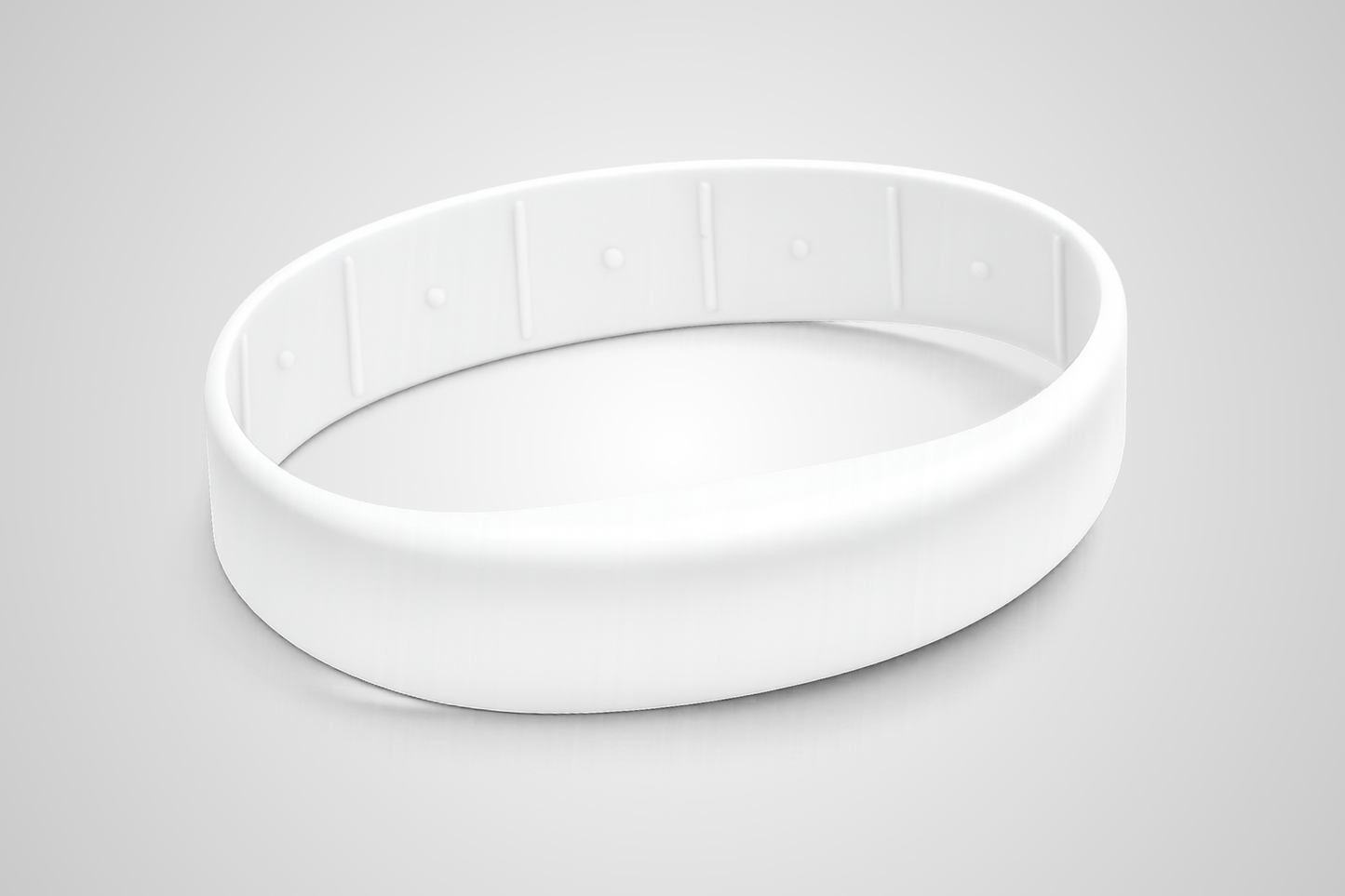 Biely silikónový náramok od JM Band® s potlačou a RFID