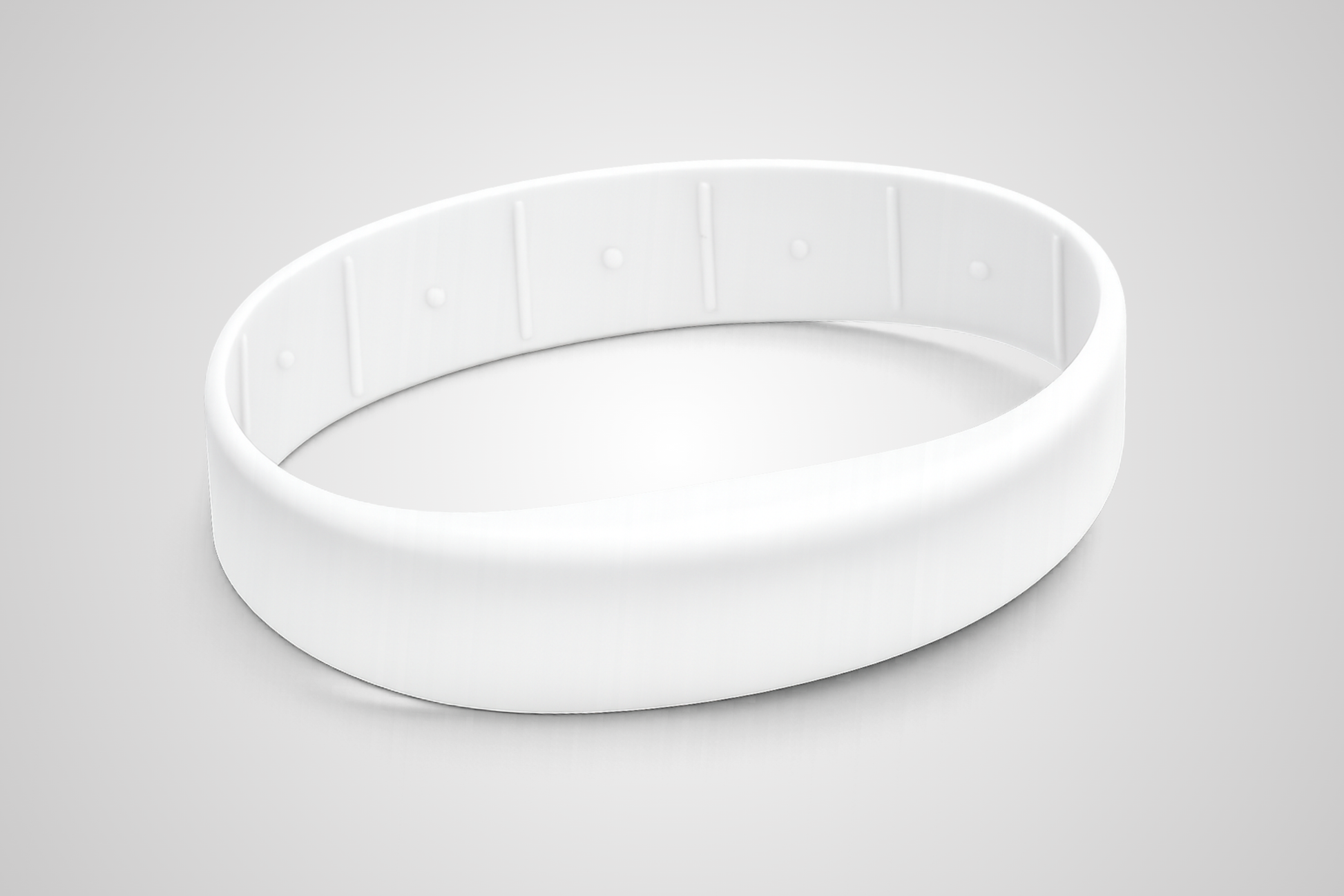 Biely silikónový náramok od JM Band® s potlačou a RFID