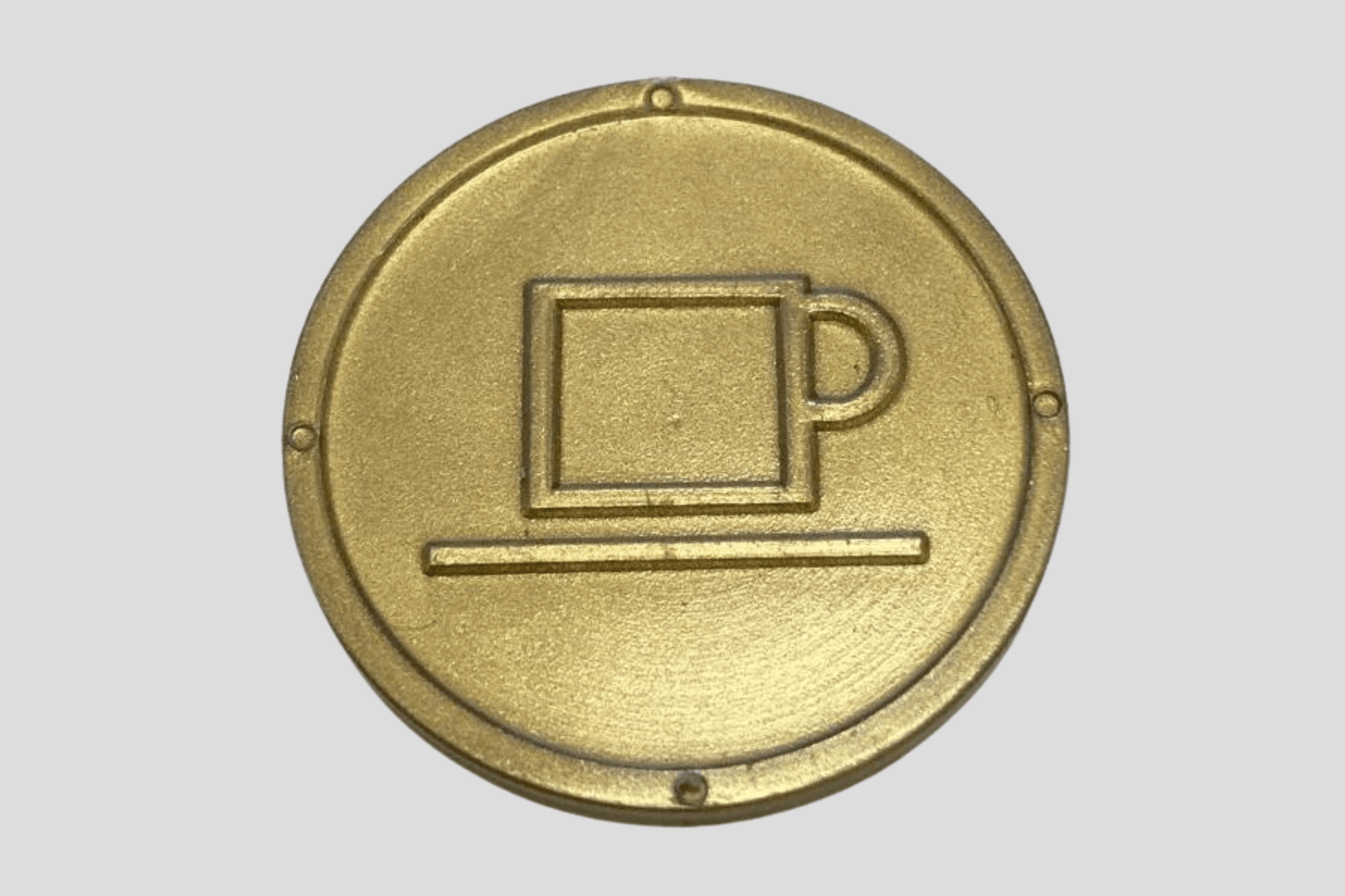 Embossed Plastic Tokens in Stock Tokens JM Band EU 1 Coffee Gold 